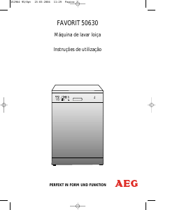 Manual AEG F50630 Máquina de lavar louça