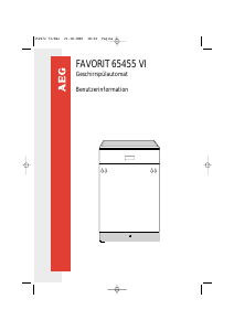 Bedienungsanleitung AEG F65455VI Geschirrspüler