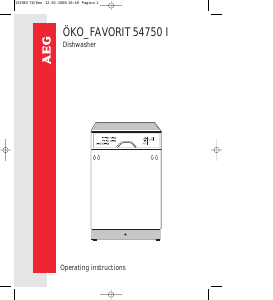 Handleiding AEG F54750IB Vaatwasser