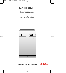 Bedienungsanleitung AEG F43470I-B Geschirrspüler