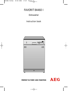 Manual AEG F84460IM Dishwasher