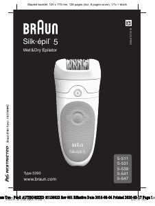 Руководство Braun 5-547 Silk-epil 5 Эпилятор