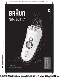 Bruksanvisning Braun 7-537 Silk-epil 7 Epilator