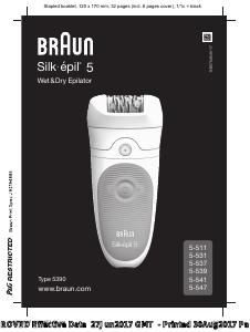 Mode d’emploi Braun 5-537 Silk-epil 5 Epilateur