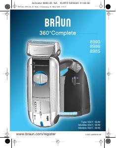 Handleiding Braun 8986 360 Complete Scheerapparaat