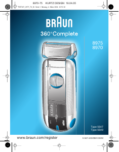 Bruksanvisning Braun 8975 360 Complete Barbermaskin