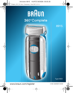 Kullanım kılavuzu Braun 8915 360 Complete Tıraş makinesi