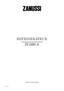 Mode d’emploi Zanussi ZI2403A Réfrigérateur