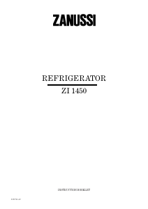 Manual Zanussi ZI1450 Refrigerator
