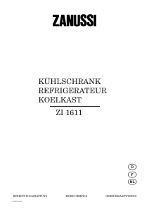 Bedienungsanleitung Zanussi ZI1611 Kühlschrank