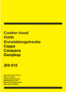 Manual Zanussi ZHI615G Cooker Hood