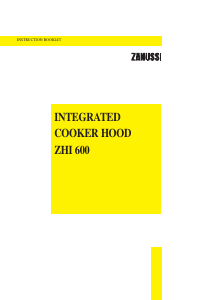 Manual Zanussi ZHI600S/GB Cooker Hood