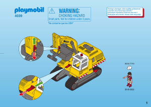 Manuale Playmobil set 4039 Construction Escavatrice con cingoli