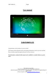 Bruksanvisning Point of View TAB-P1006W-232 Tablet