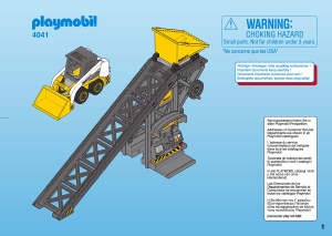 Bruksanvisning Playmobil set 4041 Construction Transportband med grävmaskin