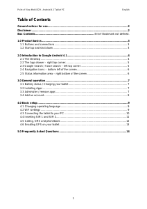 Bruksanvisning Point of View Mobii 629 Tablet