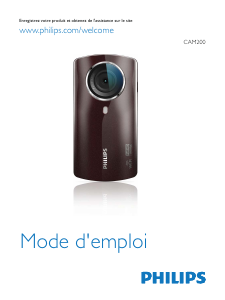 Mode d’emploi Philips CAM200BL Caméscope