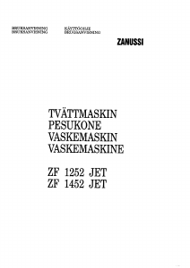 Brugsanvisning Zanussi ZF 1252 JET Vaskemaskine
