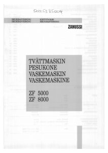 Bruksanvisning Zanussi ZF 5000 Tvättmaskin