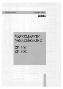 Bruksanvisning Zanussi ZF 5001 Vaskemaskin