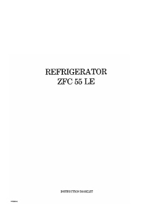 Manual Zanussi ZFC55LE Refrigerator