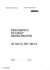 Manual de uso Zanussi ZFC340CL Refrigerador