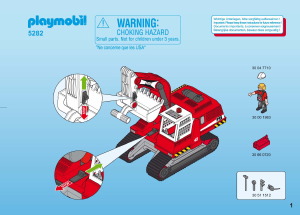 Handleiding Playmobil set 5282 Construction Grote graafmachine