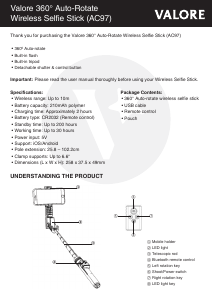 Handleiding Valore AC97 Selfiestick