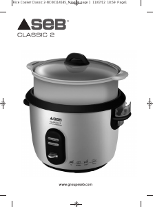 説明書 SEB RK100801 Classic 2 炊飯器