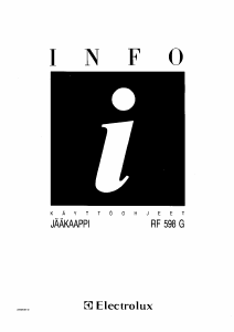 Käyttöohje Electrolux RF598G Jääkaappi