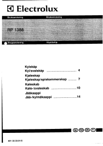 Brugsanvisning Electrolux RP1388G Køleskab