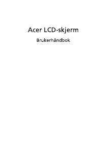 Bruksanvisning Acer XZ270UP LCD-skjerm