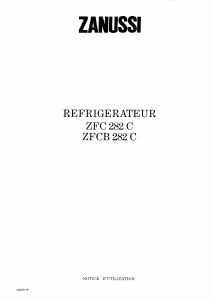 Mode d’emploi Zanussi ZFCB282C Réfrigérateur