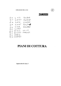 Manuale Zanussi ZH31NBT Piano cottura