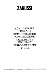 Bedienungsanleitung Zanussi ZI418/9 Kühl-gefrierkombination