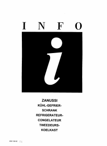 Bedienungsanleitung Zanussi ZI2315RV Kühl-gefrierkombination