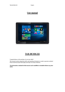 Bruksanvisning Point of View TAB-10C010-232 Tablet