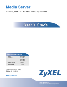 Bruksanvisning ZyXEL NSA310 NAS