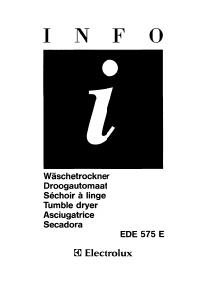 Bedienungsanleitung Electrolux EDE575E Trockner