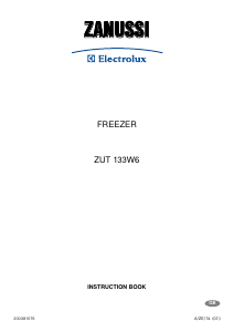 Bruksanvisning Zanussi-Electrolux ZUT133W6 Frys