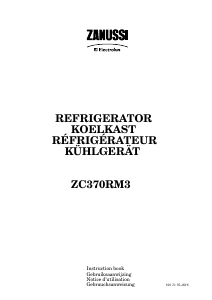Bruksanvisning Zanussi-Electrolux ZC370RM3 Kylskåp