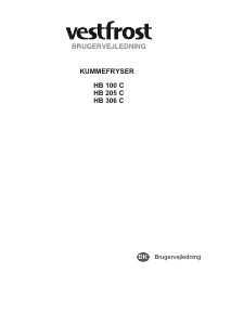 Brugsanvisning Vestfrost HB 205 C Fryser