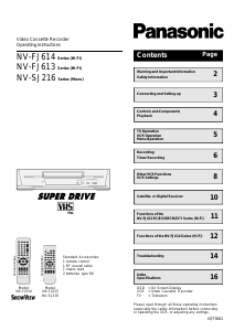 Handleiding Panasonic NV-FJ613ECYS Videorecorder