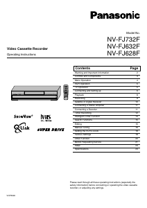 Manual Panasonic NV-FJ632F Video recorder