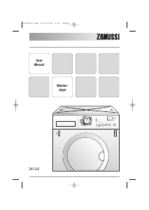 Bruksanvisning Zanussi ZKI225 Kombinerad tvätt-tork