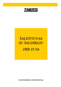 Vadovas Zanussi ZRB25SA8 Šaldytuvas