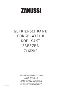 Bedienungsanleitung Zanussi ZI 6120 F Gefrierschrank
