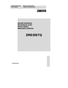 Bedienungsanleitung Zanussi ZMD30STQX Mikrowelle