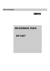 Bruksanvisning Zanussi ZM24STX Mikrovågsugn