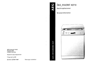 Bedienungsanleitung AEG F40710 Geschirrspüler
